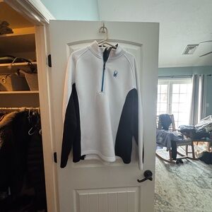Spyder Men's White and Black Performance Jacket